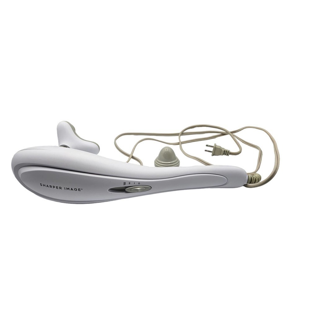 Sharper Image Body Massager Tool Three Settings Two Massage Heads TESTED